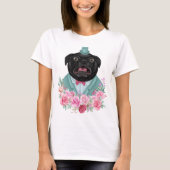 Extravaganter Mops T - Shirt (Vorderseite)
