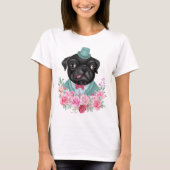Extravaganter Mops T-Shirt (Vorderseite)