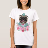 Extravaganter Mops T-Shirt (Vorderseite)