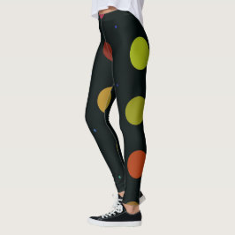 Extravaganter multineutraler und schwarzer Retro-P Leggings