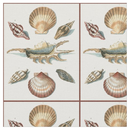 Extravaganter Muschel-Strand Stoff (Nahaufnahme)