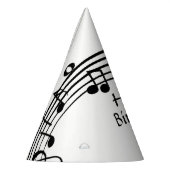 Extravaganter Musiknoten-Geburtstag Partyhütchen (Links)