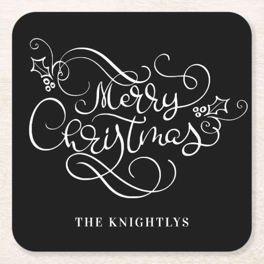 Extravaganter Name für Weihnachten Rechteckiger Pappuntersetzer (Vorderseite)