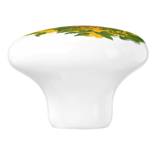 Extravaganter Niedlicher Igel Aquarelldruck Keramikknauf (Seitenansicht)