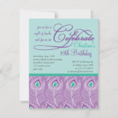 Extravaganter Pfau versieht Einladung (Vorderseite)