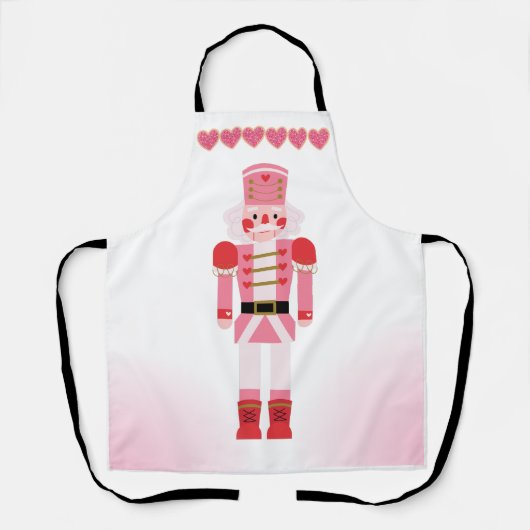 Extravaganter Pink Nutcracker & Weihnachts-Kochher Schürze (Vorderseite)
