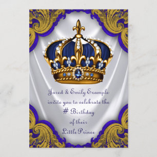 Extravaganter Prinz Birthday Party Einladung