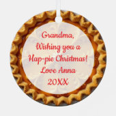Extravaganter Pumpkin Pie Personalisiert Weihnacht Ornament Aus Metall (Rückseite)