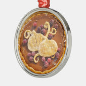 Extravaganter Pumpkin Pie Weihnachten Ornament Aus Metall (Links)