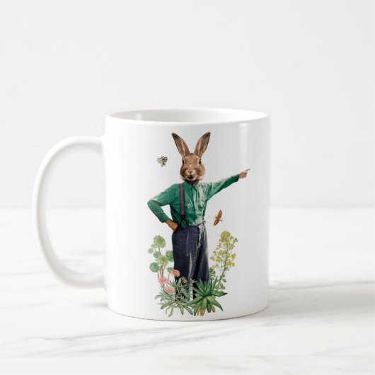 EXTRAVAGANTER RABBIT-BAUER KAFFEETASSE (Links)