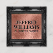 Extravaganter Rahmen Quadratische Visitenkarte (Vorderseite)