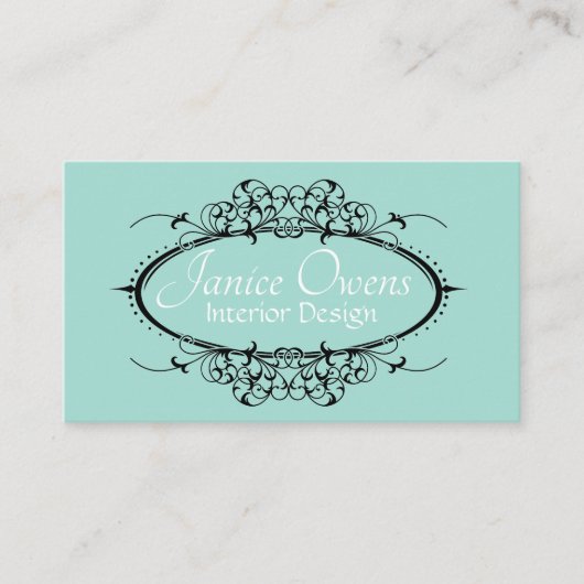 Extravaganter Rahmen Visitenkarte (Vorderseite)