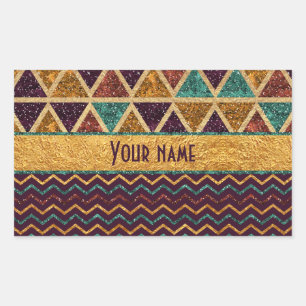 Extravaganter Rechteckiger Aufkleber