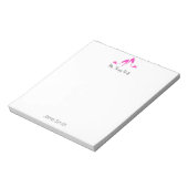 Extravaganter rosa Schuh Personalisiert Notizblock (Rotiert)