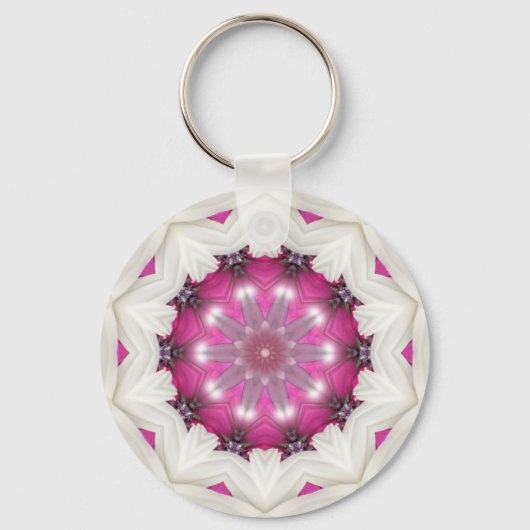 Extravaganter rosa Star Schlüsselanhänger (Vorderseite)