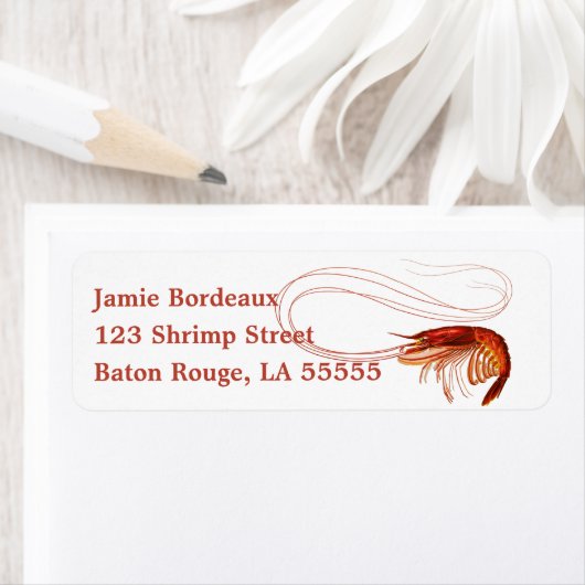 Extravaganter Roter Garnelen auf Weiß (Insitu)