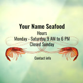 Extravaganter Roter Garnelenmarkt Fensteraufkleber (Blatt 3)