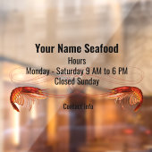 Extravaganter Roter Garnelenmarkt Fensteraufkleber (Blatt 2)