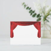 Extravaganter roter Samtschaukastenvorhang laden Postkarte (Stehend Vorderseite)