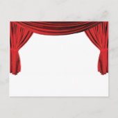 Extravaganter roter Samtschaukastenvorhang laden Postkarte (Vorderseite)
