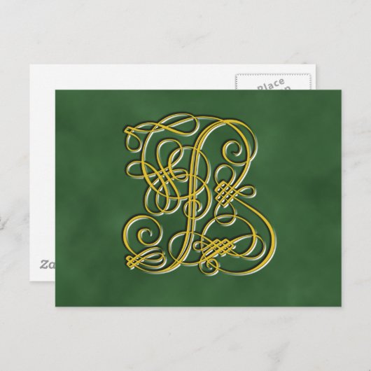 Extravaganter Royal Monogram Letter B Postkarte (Vorne/Hinten)