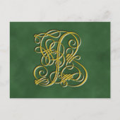 Extravaganter Royal Monogram Letter B Postkarte (Vorderseite)