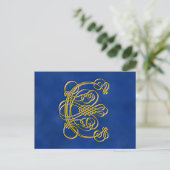 Extravaganter Royal Monogram Letter C Postkarte (Stehend Vorderseite)