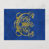 Extravaganter Royal Monogram Letter C Postkarte (Vorderseite)