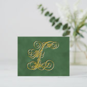 Extravaganter Royal Monogram Letter L Postkarte (Stehend Vorderseite)
