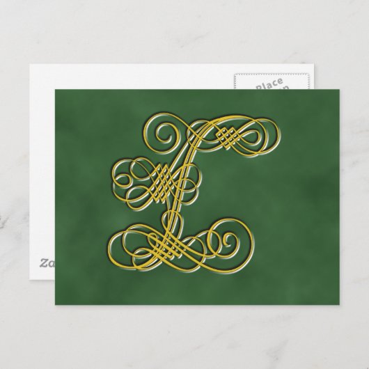 Extravaganter Royal Monogram Letter L Postkarte (Vorne/Hinten)