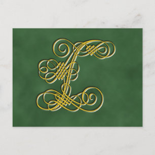 Extravaganter Royal Monogram Letter L Postkarte