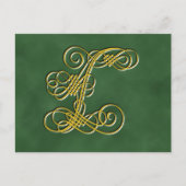 Extravaganter Royal Monogram Letter L Postkarte (Vorderseite)