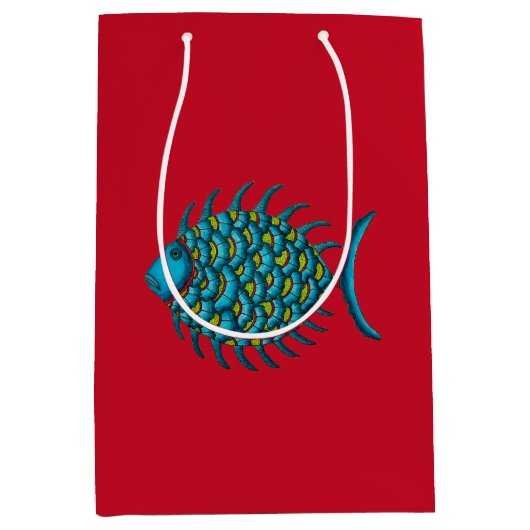 Extravaganter Ruffelfisch Mittlere Geschenktüte (Vorderseite)