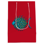 Extravaganter Ruffelfisch Mittlere Geschenktüte (Rückseite)