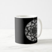 Extravaganter runder Entwurf auf Schwarzem Kaffeetasse (VorderseiteRechts)