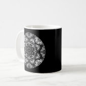 Extravaganter runder Entwurf auf Schwarzem Kaffeetasse (Vorderseite Links)