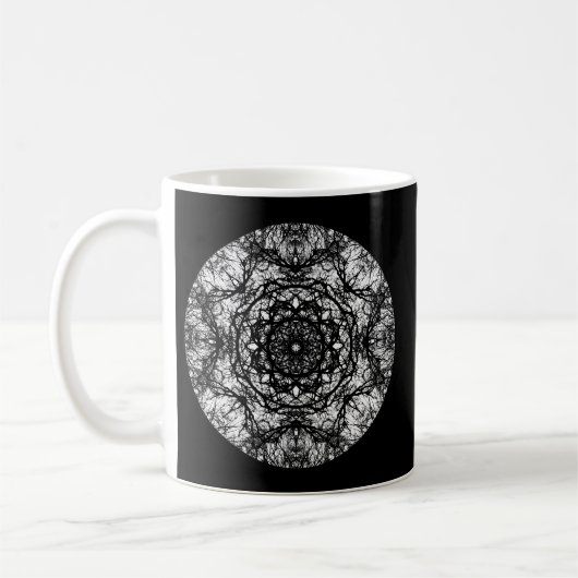 Extravaganter runder Entwurf auf Schwarzem Kaffeetasse (Links)