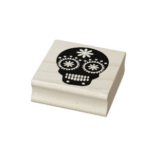 Extravaganter Schädel Gummistempel