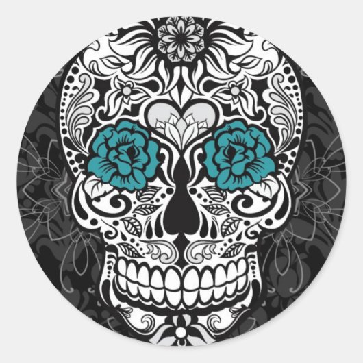 Extravaganter Schädeltag des Toten Stickers (Vorderseite)