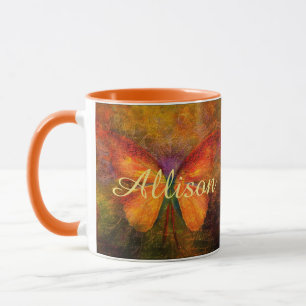 Extravaganter Schmetterling personalisiert Tasse
