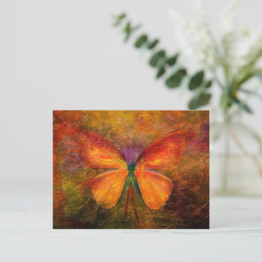 Extravaganter Schmetterling Postkarte (Stehend Vorderseite)