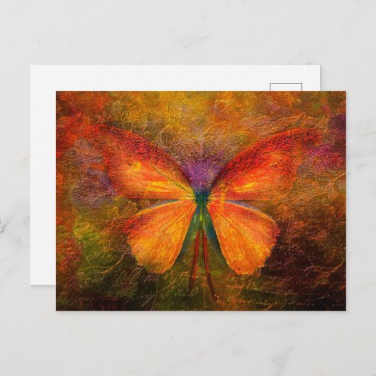 Extravaganter Schmetterling Postkarte (Vorne/Hinten)