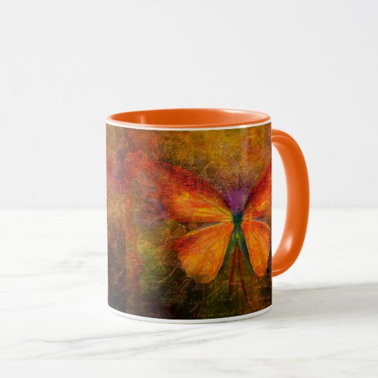 Extravaganter Schmetterling Tasse (VorderseiteRechts)