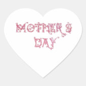 Extravaganter Schriftart-MD Herz-Aufkleber (Vorderseite)