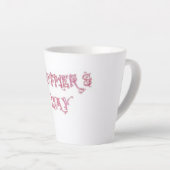 Extravaganter Schriftart MD Latte-Tasse Milchtasse (Rechte Ecke)