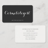 Extravaganter Schriftart Minimalistisch Dunkelgrau Visitenkarte (Vorne/Hinten)