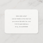 Extravaganter Schriftart Minimalistisch Dunkelgrau Visitenkarte (Rückseite)