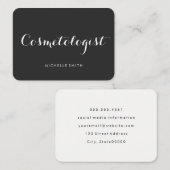 Extravaganter Schriftart Minimalistisch Dunkelgrau Visitenkarte (Vorne/Hinten)