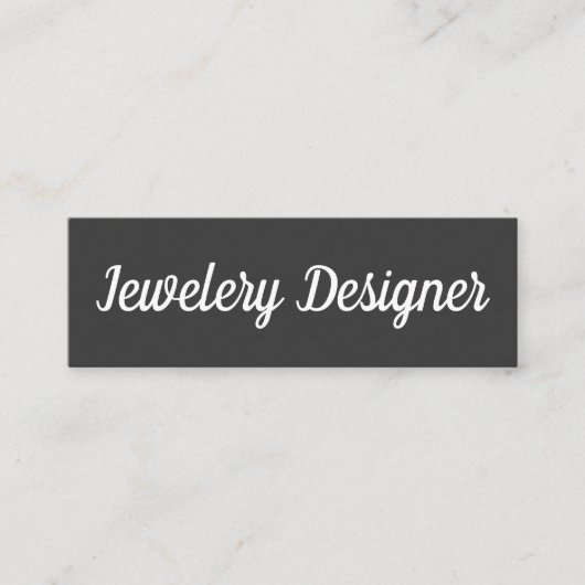 Extravaganter Schriftart Minimalistisch / grau Mini Visitenkarte (Vorderseite)