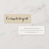 Extravaganter Schriftart Minimalistisch Mini Visitenkarte (Vorne/Hinten)